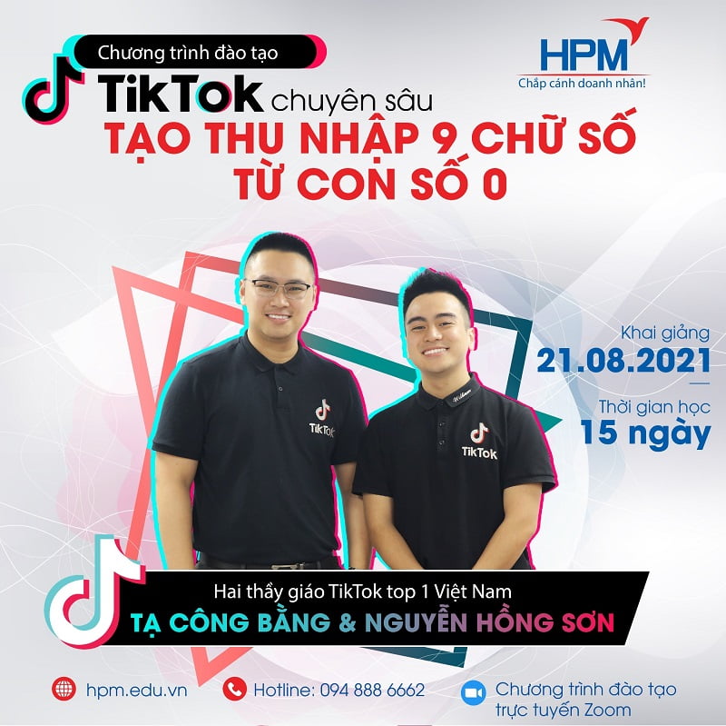 KHÓA HỌC ĐÀO TẠO TIKTOK CHUYÊN SÂU: TẠO THU NHẬP 9 CHỮ SỐ TỪ CON SỐ 0