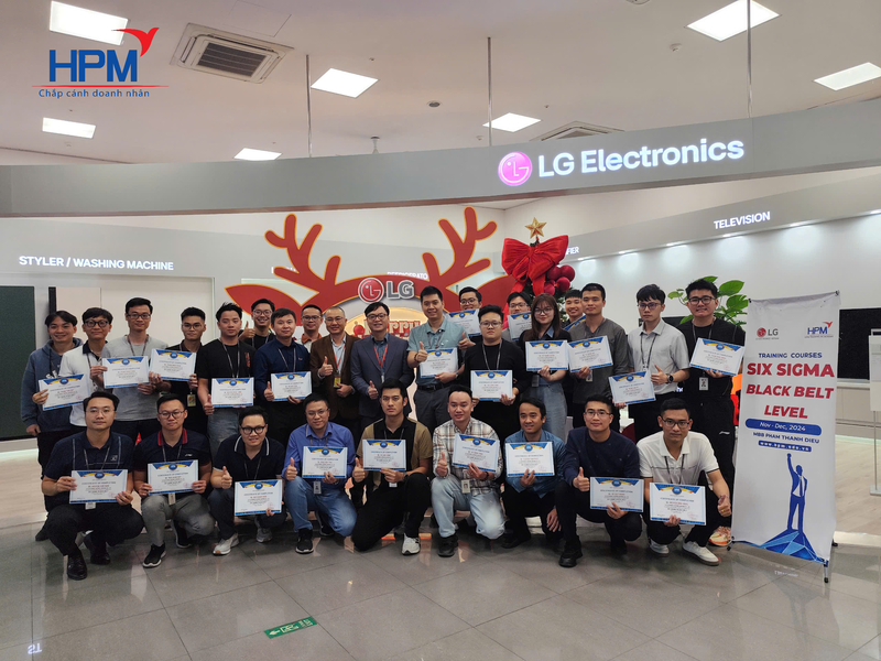 Ảnh tổng kết lớp đào tạo Six Sigma Blackbelt LG Electronics 